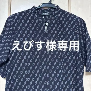 기하학 패턴 반팔 셔츠 원피스 블랙 계열