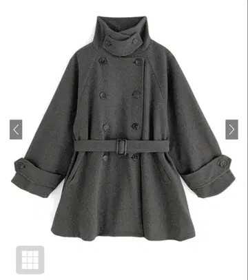 벨트 포함 그레이 코트