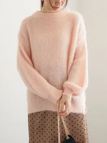 새상품 Te chichi 에어리 샤기 골지 리브 니트 풀오버