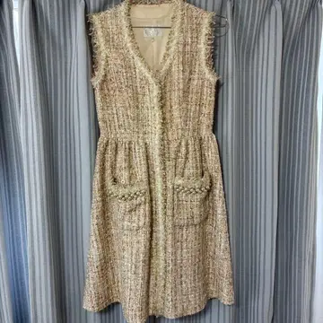 chesty 펄 비쥬 트위드 원피스 베스트