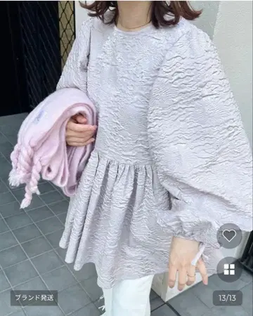 jumelle 엠보싱 리본 블라우스