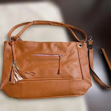 오렌지 프린지 숄더백