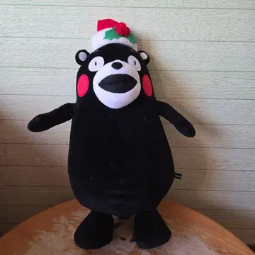 쿠마몬 산타 모자 달린 봉제 인형