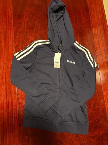 adidas 네이비 풀 집업 후드티 L