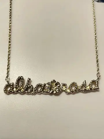 [레어] ALBA ROSA 로고 목걸이 silver925