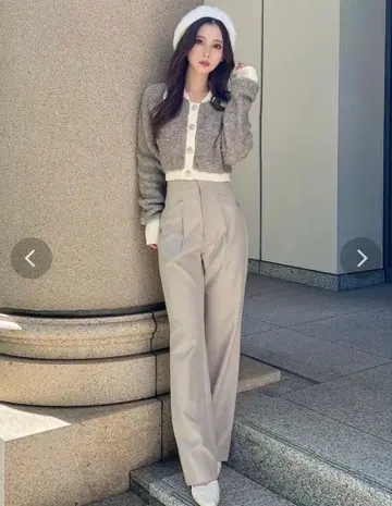 RESEXXY 하이웨스트 세미 플레어 팬츠 택 포함