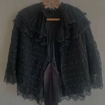 앤티크 더블 시스루 쉬폰과 레이스 케이프