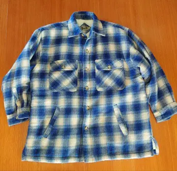 올드 유니클로 보아 안감 옴브레 체크 자켓 M 사이즈