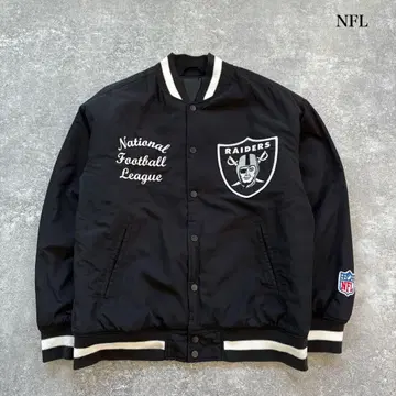 [ NFL ] GU 레이더스 바시티 자켓 스타디움 점퍼 블랙 자수