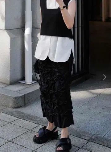 MACHATT 셔링 타프타 스커트