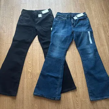 GU 슬림 플레어 청바지 L 사이즈 2가지 색상 세트