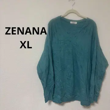 당일 발송 ZENANA [ XL ]  긴팔T셔츠 그린 녹색