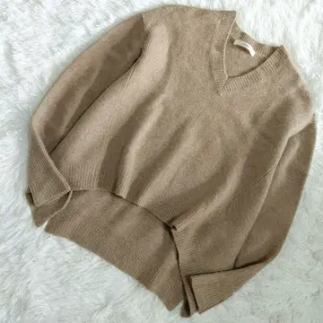 이에나 V넥 풀오버 울 캐시미어 니트 오버 사이즈