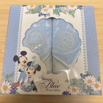 미사용 Disney Blue Ever After 타월 세트 (봉투 포함)