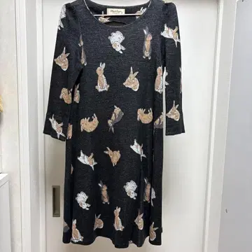 프랑슈리페 토끼 패턴 원피스