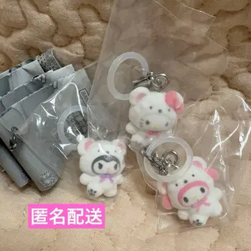 푹신푹신 스노우 메지루시 액세서리 산리오 키티 마이멜로디 쿠로미 3종