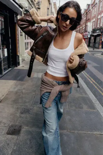 ZARA 숏 기장 더블 페이스 자켓