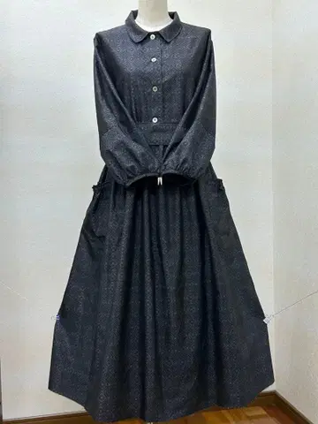 기모노 리메이크 오시마 명주 원피스 앞 버튼 L 사이즈