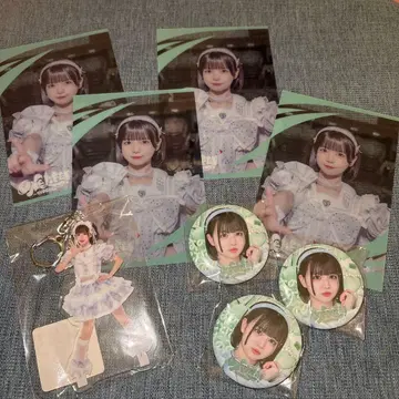 클리어 카드와 캔뱃지와 아크링 키링 세트 아이스