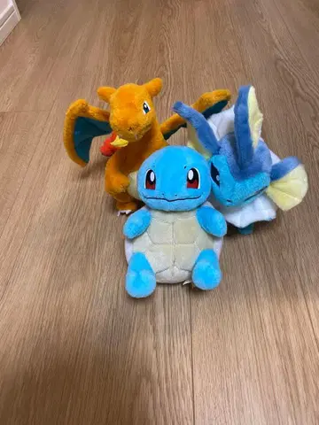 포켓몬 겟 봉제 인형 세트 리자몽 미즈가메 샤미드