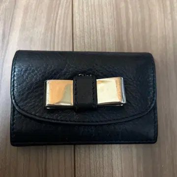 끌로에 블랙 레더 명함지갑