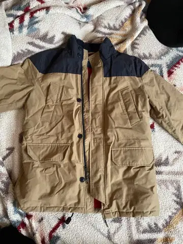 NAUTICA 베이지/네이비 다운 자켓 L