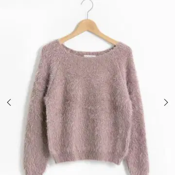 편직 샤기 니트 풀오버