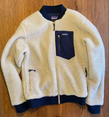 새상품급 Patagonia 레트로x 보아 블루종 자켓 S 베이지