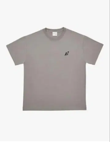 그레이 반팔 티셔츠 로고 포함