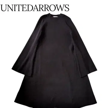 UNITEDARROWS 유나이티드 애로우즈 리브 니트 원피스 블랙