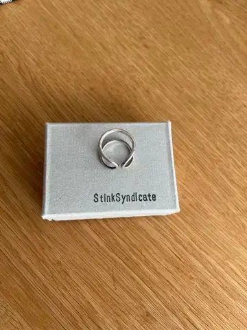 StinkSyndicate 실버 오픈 반지