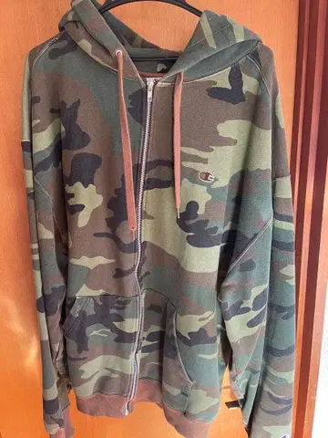 챔피온 카모플라쥬 집업 후드티 챔피온 XXL 카모플라쥬