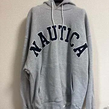NAUTICA 그레이 후드 부착 후드티