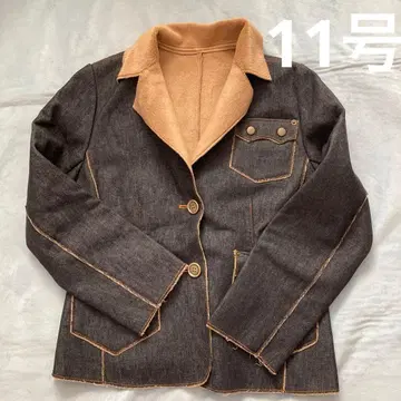 따뜻한 보아 안감 데님 자켓