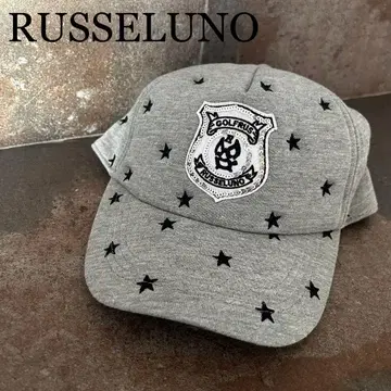 러셀노 캡 라이트 그레이 x 블랙 별 패턴 맨투맨 골프웨어