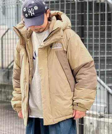 새상품급 java 콜라보 이소재 패널 페이크 다운 자켓