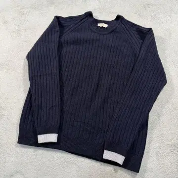 존스메들리 네이비 캐시미어 혼방 둥근넥 니트 스웨터 L 사이즈