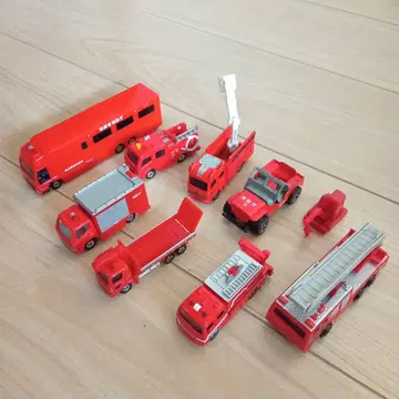 소방차 미니카, 기타 세트 9대 빨간색