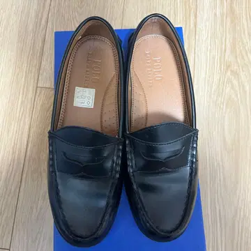 POLO 블랙 가죽 로퍼