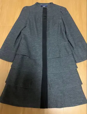 M'S GRACY 노카라 코트 40 프릴 그레이