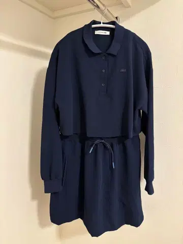 LACOSTE 네이비 폴로 드레스 40