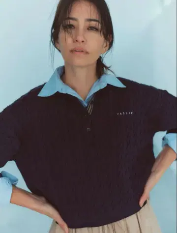 카듀네 케이블 폴로 니트