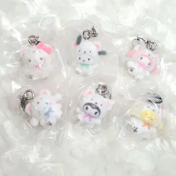 산리오 캐릭터즈 메지루시 액세서리 복슬복슬 스노우 풀컴프 세트