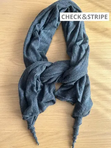 CHECK&STRIPE 울 거즈 차콜 그레이