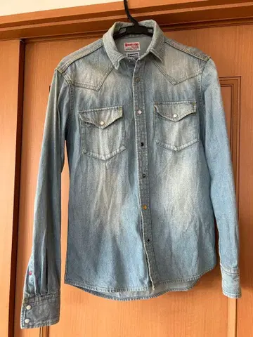 데님 셔츠 긴팔 라이트 블루 attack the mind7