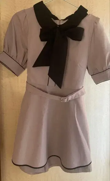 evelyn 원피스 바이컬러 리본 올인원