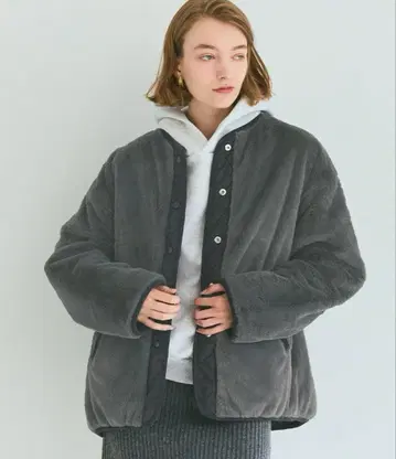 리버서블 퀼팅 블루종 M 사이즈