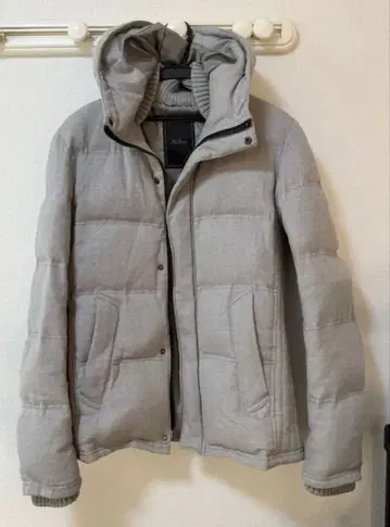 Tri Homme 그레이 다운 자켓 후드 부착