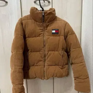 TOMMY JEANS 베이지 코듀로이 다운 자켓 M