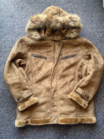 THRUXTON 브라운 더플 코트 4L